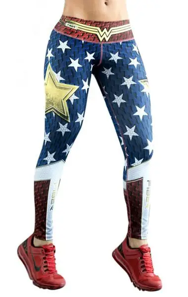These Wonder Woman Super Hero Leggings From Fiber Are Great For Working Out…...