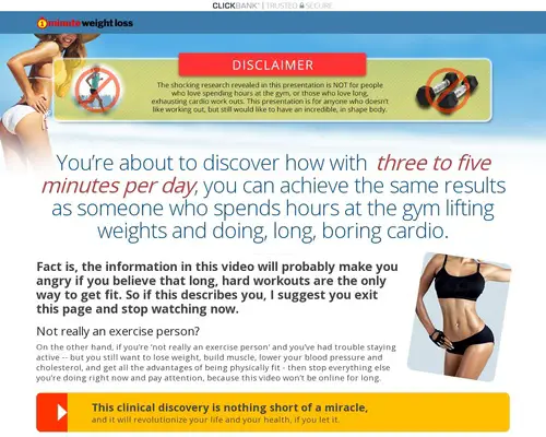 diet - 1 Minute Weight Loss - Forget The Exercise Regimes