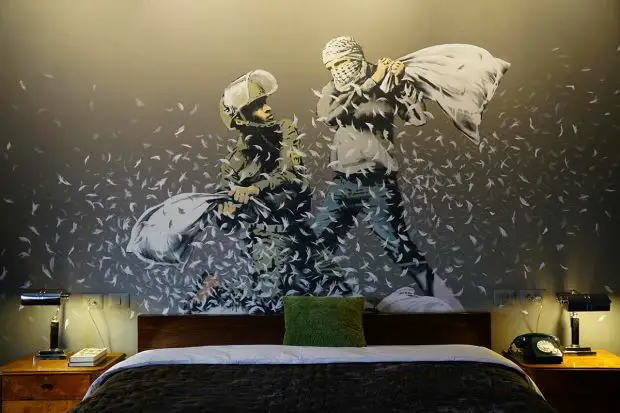 banksy walled off hotel 1 - Banksy's New Hotel In Bethlehem Promises Guests 'The Worst View In The World"