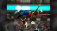 Track and Field Star JaVaughn Harrison completing a high jump attempt - Track &amp; Field Star JuVaughn Harrison Shares His 7-Step Pre-Race Formula
