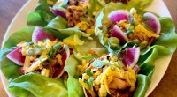 BBQ Chicken lettuce wraps for super bowl sunday recipes - Create A Game Winning Super Bowl Party With These Deliciously Healthy Tips