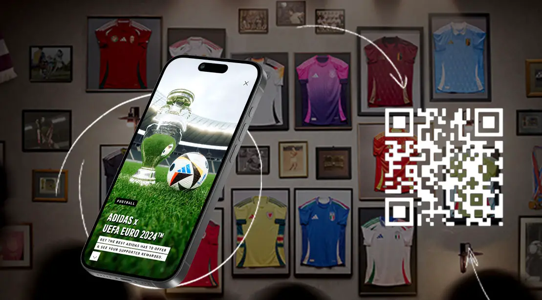 QR code for the adidas app - The Adidas App Will Add An International Football Hub Ahead Of The 2024 Euros