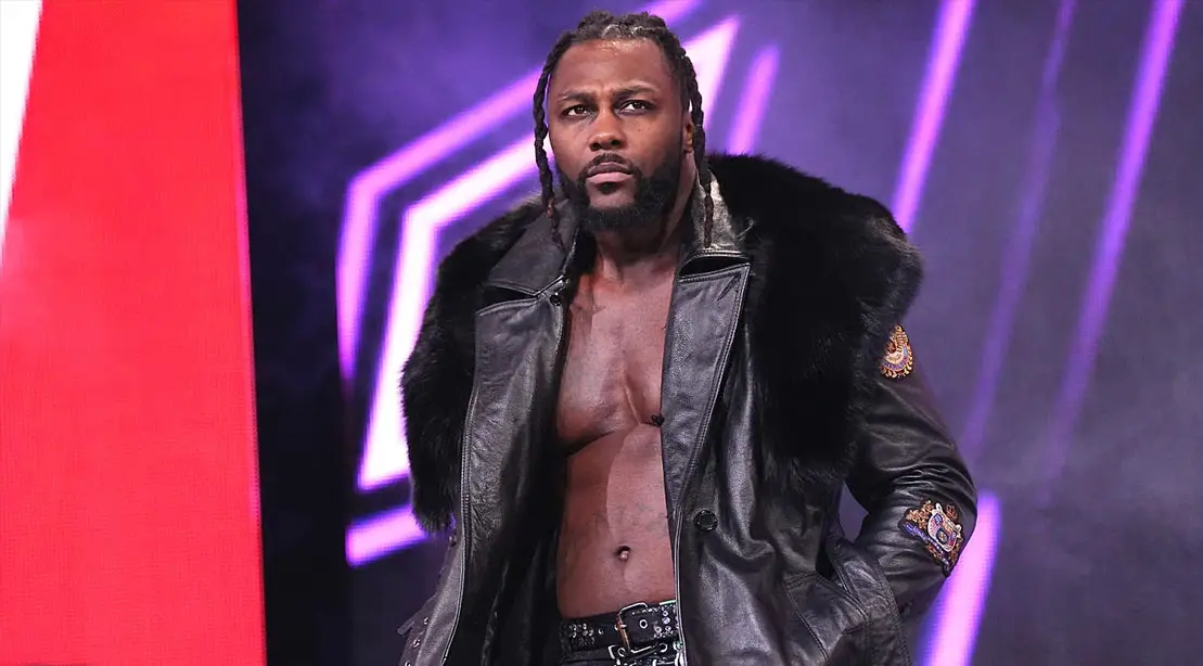 AEW Swerve Strickland wearing a leather duster inside the wrestling ring - How The Military Gave AEW’s Swerve Strickland A Foundation For Pro Wrestling