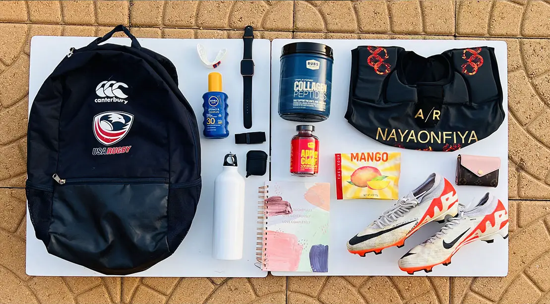 Naya Tapper gym bag gear - Naya Tapper Has Her Gym Bag Packed And Prepared For Olympic Success