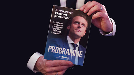 Emmanuel Macron displays his program, Paris, France, March 2, 2017. © Christian Hartmann - Liberté D'expression? RT, Ruptly Crews Blocked From Macron HQ Despite Press Requests — RT News