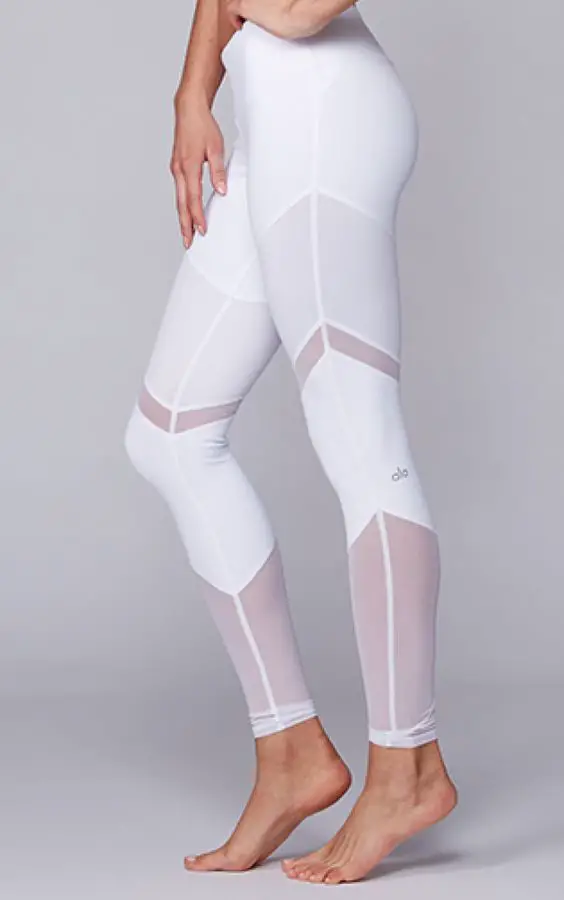 White Mesh Cut Out Tights For Yoga Or Any Other Sporty Activity.   &#9829; Benit...