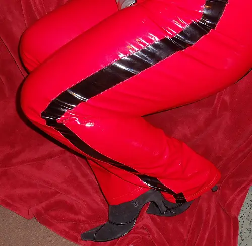 c2 - Red And Shiny - Leggings Or Pants