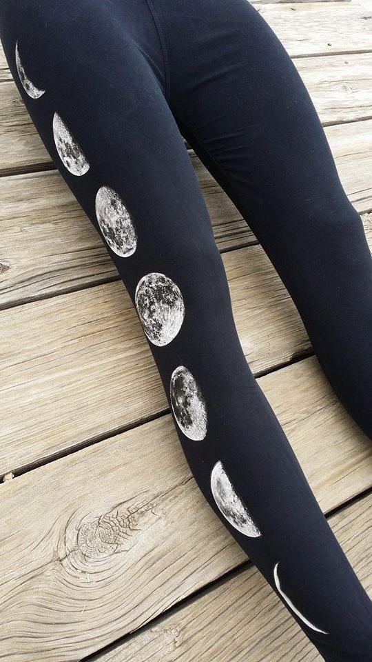 Moon Phase Black Leggings. Why Don&#039;t I Have These Already?...