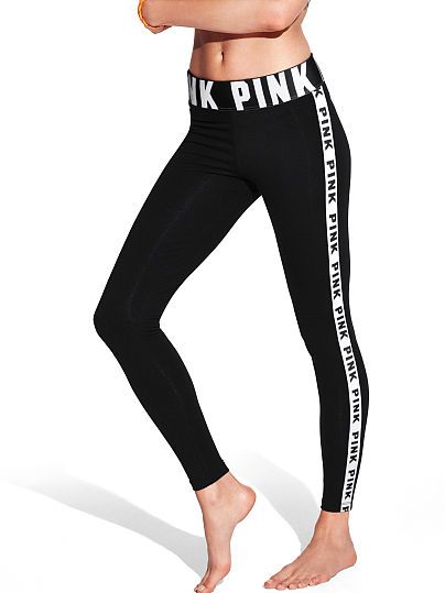 Logo Stripe Yoga Leggings - PINK - Victoria&#039;s Secret...