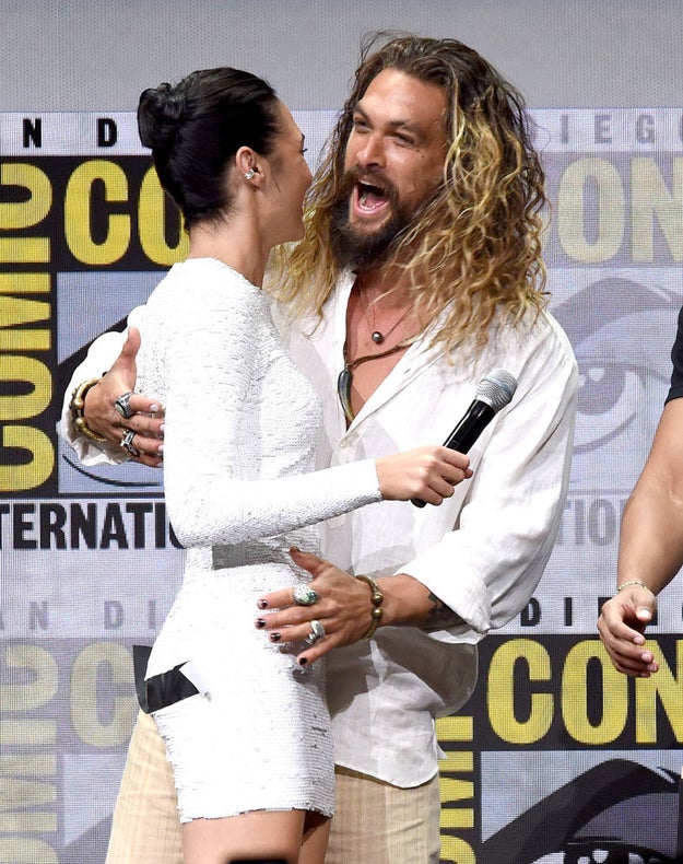 Yes, at Comic Con, Gal was walking on stage for her Justice League Panel. But there was something on her butt. - Gal Gadot Got A Giant Piece Of Tape Stuck To Her Butt And For Some Reason I&#039;m Obsessed With It