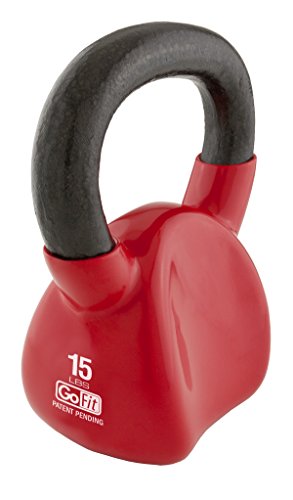 Contoured Single Vinyl Coated Kettlebell With Training Dvd By GoFit