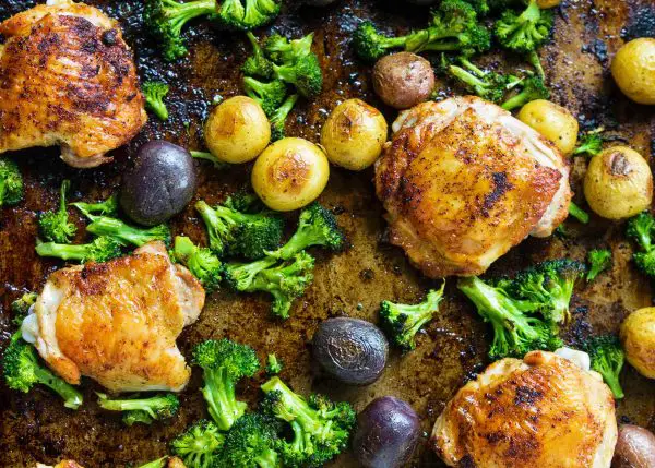 Sheet Pan Chicken with Broccoli and Potatoes - Sheet Pan Chicken With Roasted Broccoli And Potatoes