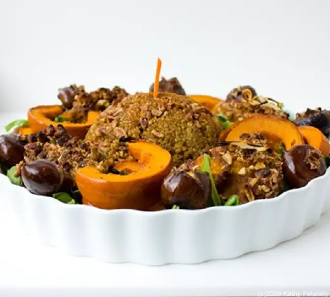 vegan thanksgiving protein platter with pumpkin and quinoa - Vegan Alternatives To Famous Thanksgiving Dishes
