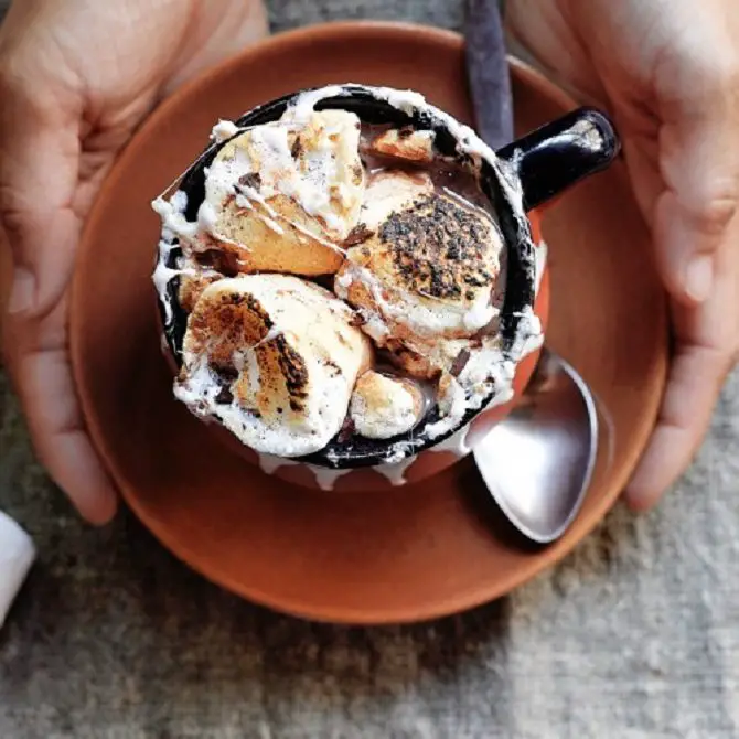 spicy Mexican hot chocolate with toasted marshmallows - Get Cozy With Crock-Pot Cocktails This Holiday Season