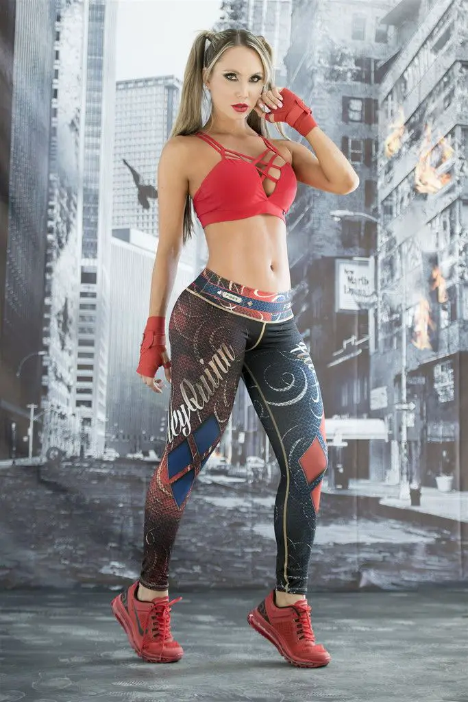 Harley Quinn - Super Hero Leggings - Fiber