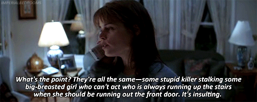 Run up the stairs when the front door is only, like, three feet away from them. - 17 Clichés That Always Happen In Horror Movies