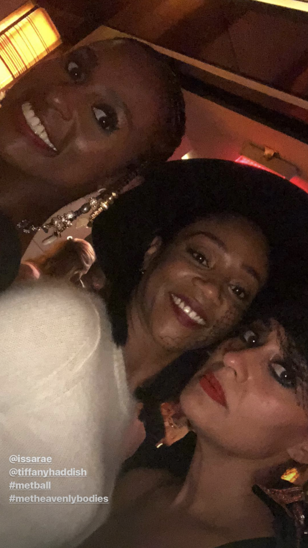 This selfie from Tracee Ellis Ross with Issa Rae and Tiffany Haddish: - 19 Hidden Gems From Celebs&#039; Insta Stories At The 2018 Met Gala