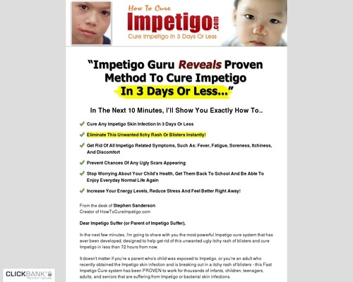 Aureus (MRSA) Infection - Fast Impetigo Cure - The #1 Natural Impetigo Treatment Method Available