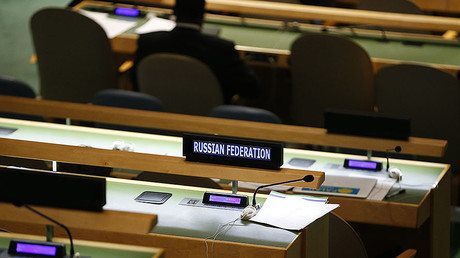 The seats for the Russian delegation are seen unoccupied during the session of the United Nations General Assembly at the U.N. Headquarters in New York. © Mike Segar / Reuters - New Sanctions Underline Obama Admin’s ‘unpredictable &amp; Aggressive’ Foreign Policy — RT News