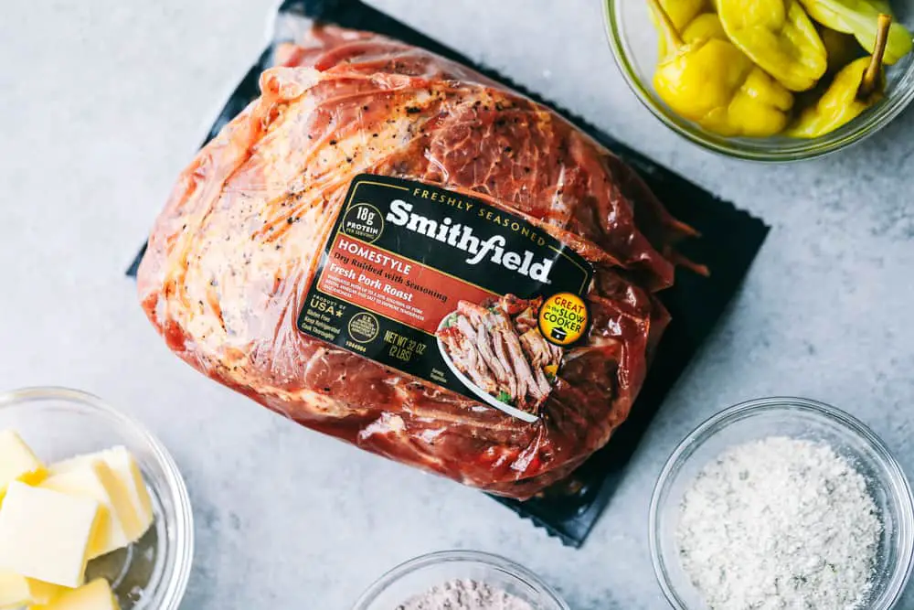 Smithfield pork roast in wrapper. - Slow Cooker Mississippi Pork Roast