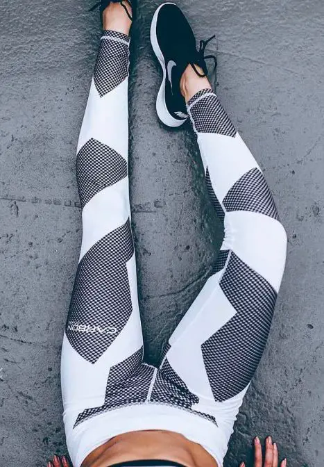 Nike Tights, Black White And Grey. Yoga And Fitness/ Active Wear. Follow The Boa...