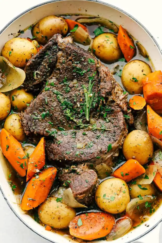 Melt in you mouth pot roast with tender carrots and potatoes - Melt In Your Mouth Pot Roast Recipe